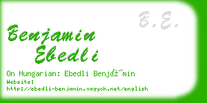 benjamin ebedli business card